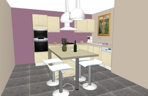Evolution d’implantation de cuisine travaux cuisine